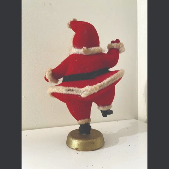 Vintage Tabletop Flocked Santa Claus Figure – Made in Japan (7.5" Tall) - Picture 2 of 3